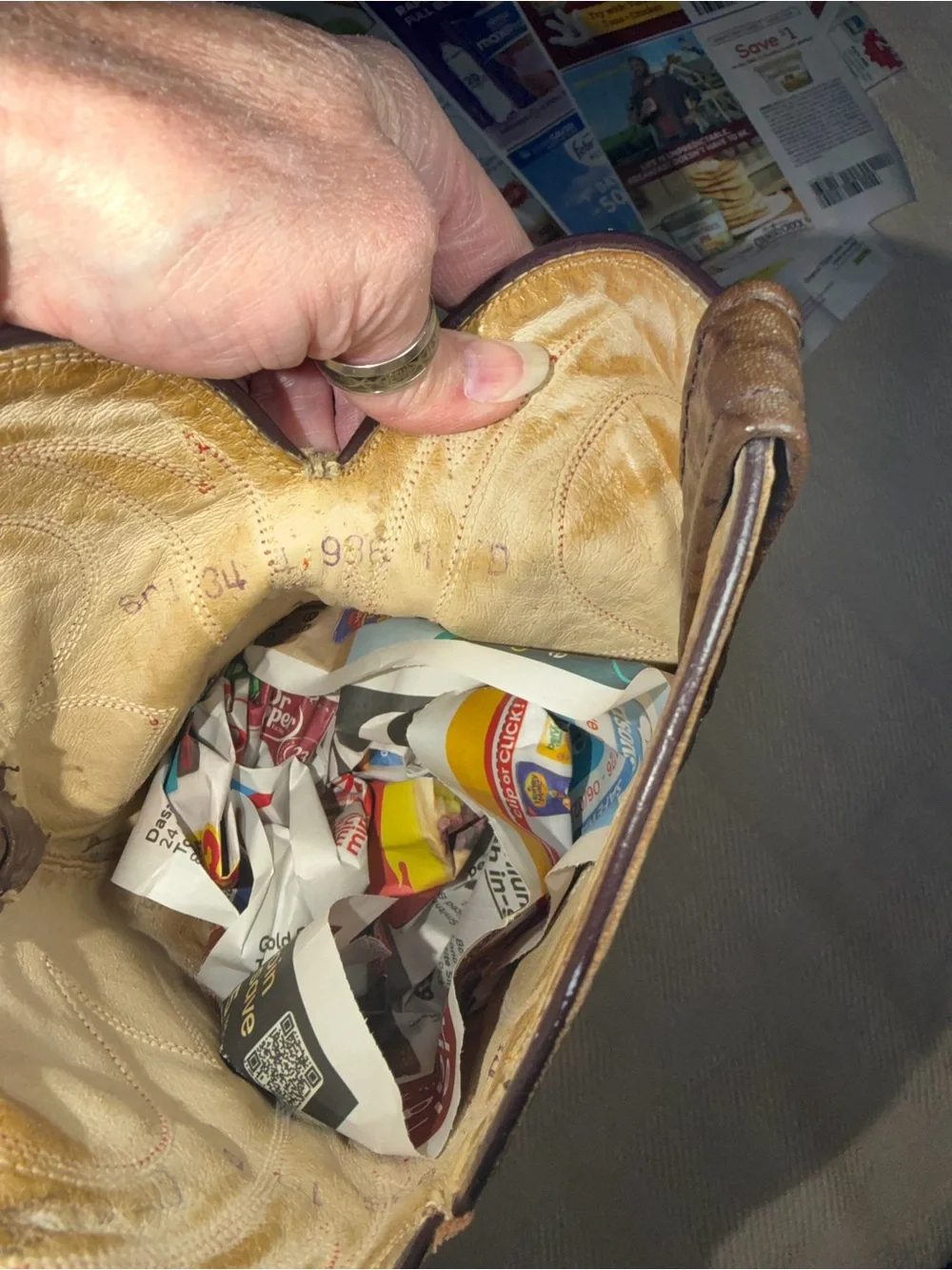 Men's Brown Western Leather Cowboy Boots